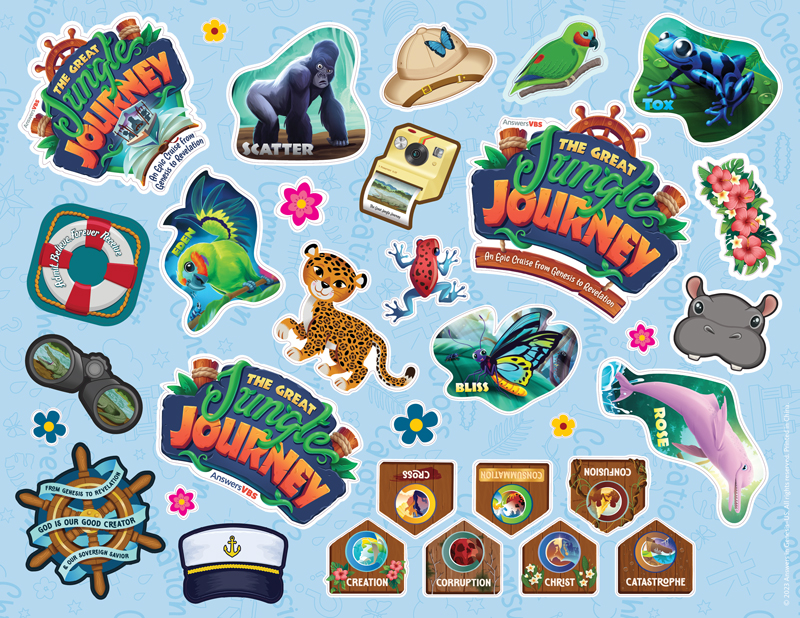 The Great Jungle Journey VBS Logo & Clip Art Sticker Sheet
