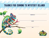 MYSTERY ISLAND VBS: VISITOR CERTIFICATES
