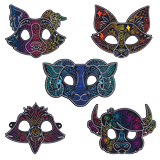Emerald Crossing VBS: Scratch Art Mask Set