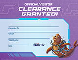 Spy U VBS:  Visitor Appreciation Certificates
