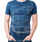 Ark Encounter Blueprint T-shirt: 2XL