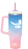 Faith Like Noah Tumbler: 30oz Dove Blue & Pink