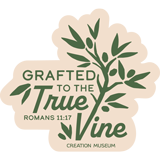 Grafted to the True Vine Sticker: Tan: Large