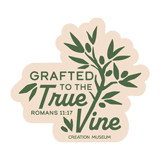 Grafted to the True Vine Sticker: Tan: Small