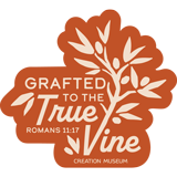 Grafted to the True Vine Sticker: Orange: Large